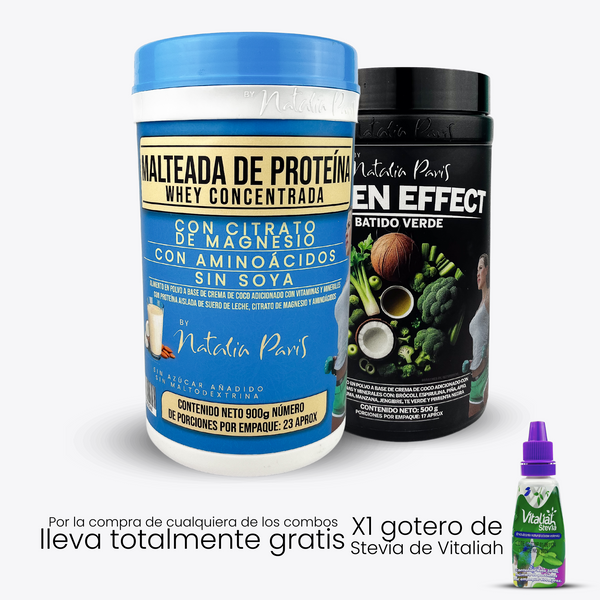 1 Batido Verde+ 1 Batido de Proteína