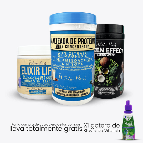 1 Batido Elixir Life+1 Batido Verde+ 1 Batido Proteína